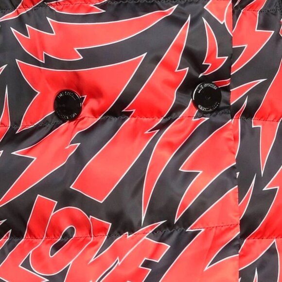 LOVE MOSCHINO Women's Lightning Puffer Coat - Red/Black NWT US 6 / UK 42 NWT - Picture 4 of 8